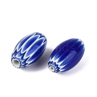Handmade Millefiori Glass Barrel Beads LA-N002-03E-1