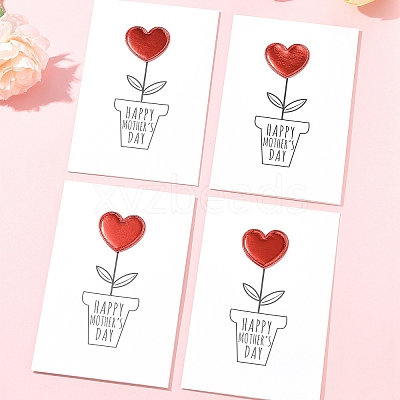 4Pcs Kraft Paper Greeting Cards AJEW-FS0001-30A-1