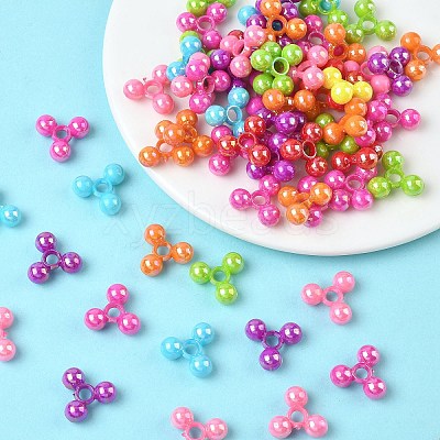 Opaque Plastic Tri Beads for Christmas Ornaments Making SACR-R609-M-1