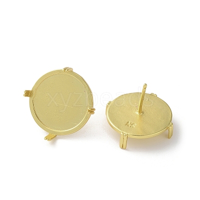 Brass Stud Earrings Setting Findings KK-R215-07G-1