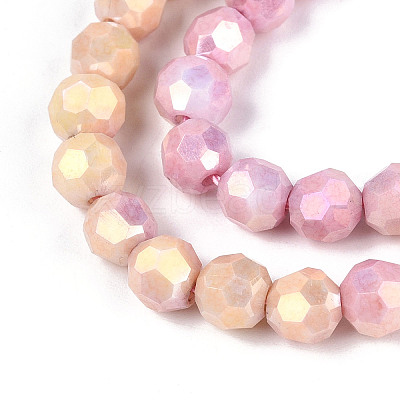 Anti-Tarnish Electroplate Glass Beads Strands EGLA-T021-6mm-15-05-1