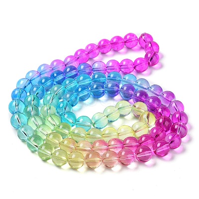 Baking Paint Transparent Glass Beads X1-DGLA-M001-10mm-03-1