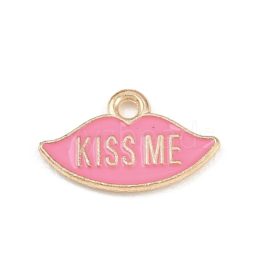 Valentine's Day Alloy Enamel Pendants ENAM-I084-01KCG-20-1