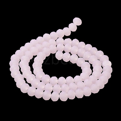 Imitation Jade Solid Color Glass Beads Strands EGLA-A034-J4mm-MD-M-1