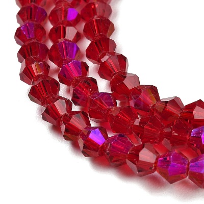 Transparent Electroplate Glass Beads Strands LS-EGLA-A039-T4mm-L27-1