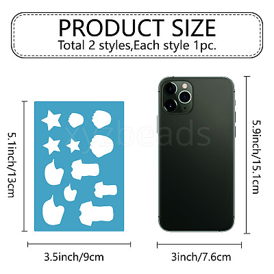 Acrylic Earring Handwork Template DIY-WH0359-069-1