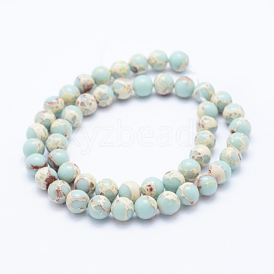 Synthetic Imperial Jasper Beads Strands G-F531-6mm-H03-1