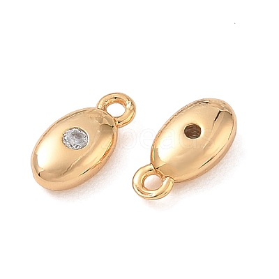 SHEGRACE Brass Micro Pave Clear Cubic Zirconia Charms XGRQ7H210-958G-1