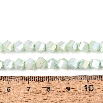 Anti-Tarnish Electroplate Glass Beads Strands GLAA-T025-6mm-14D-1