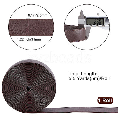 Flat PU Imitation Leather Cord LC-WH0006-05A-01-1