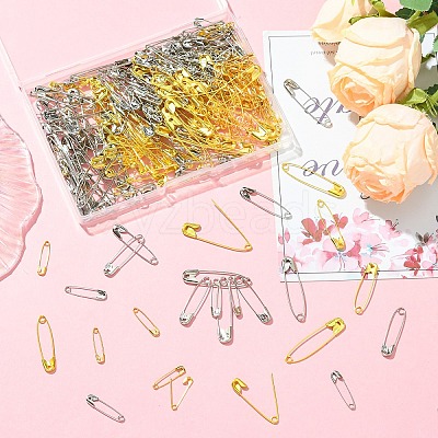300Pcs 6 Styles Iron Safety Pins NEED-YW0001-08-1