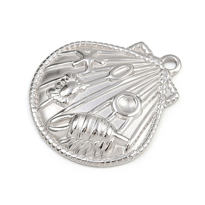 304 Stainless Steel Pendants STAS-C140-03F-P-1