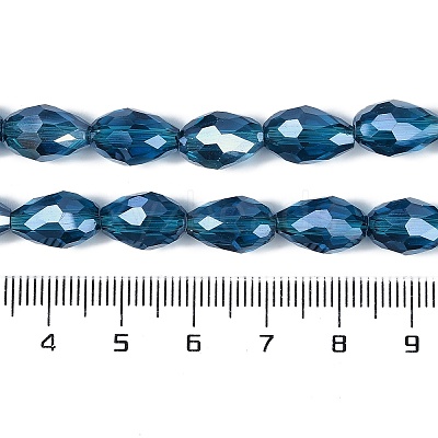 Transparent Electroplate Glass Beads Strands EGLA-N013-T6mm-B25-1