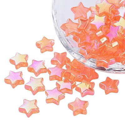 Eco-Friendly Transparent Acrylic Beads TACR-YW0001-01B-1