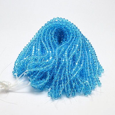 Imitate Austrian Crystal Bicone Glass Beads Strands X1-GLAA-F029-4x4mm-19-1