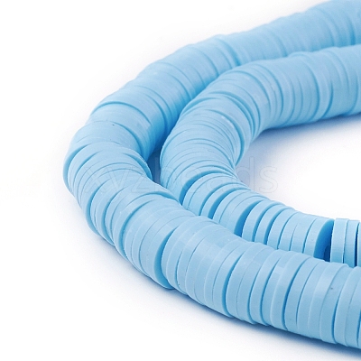 Flat Round Handmade Polymer Clay Beads LS-CLAY-R067-8.0mm-36-1