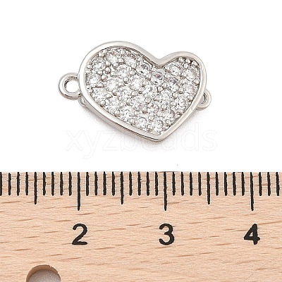 Brass Micro Pave Clear Cubic Zirconia Box Clasps KK-C075-14P-1