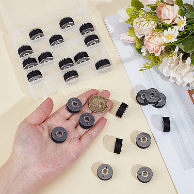 25Pcs Polyester Sewing Thread with Transparent Bobbin Box Sets SENE-WH20003-001C-1