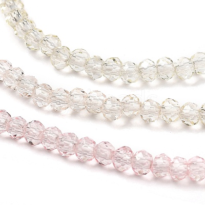 Transparent Painted Glass Beads Strands LS-DGLA-A034-T1mm-A25-1
