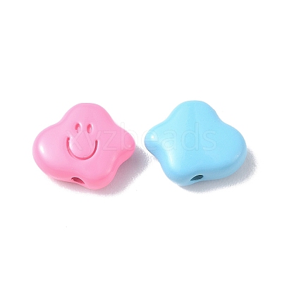 Spray Painted Alloy Beads PALLOY-Q445-28-1