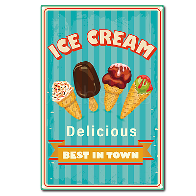 Vintage Metal Tin Sign AJEW-WH0157-097-1
