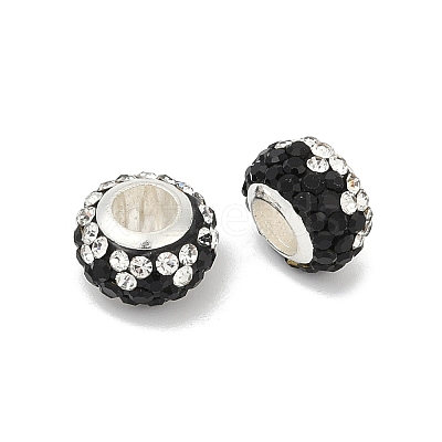Alloy Rhinestone Clay Pave Beads ALRI-D300-02S-05-1