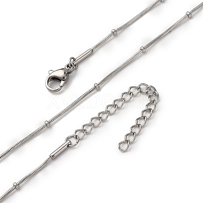 0.9MM 304 Stainless Steel Satellite Chain Necklaces NJEW-T016-21B-P-1