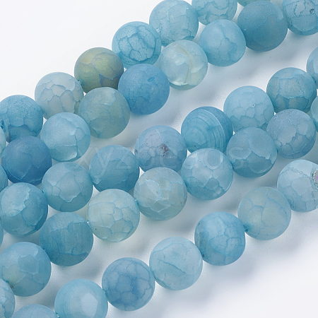 Natural Weathered Agate Beads Strands X-G-G589-10mm-14-1