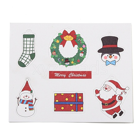 6 Styles Christmas Paper Gift Tag Display Cards CDIS-Q006-01C-1