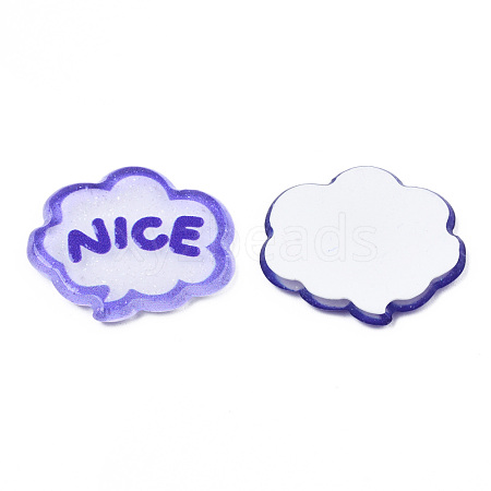 Transparent Printed Acrylic Cabochons TACR-N016-38-1