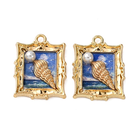 Printed Alloy Pendants ENAM-B028-13KCG-1
