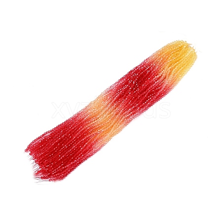 Gradient Color Baking Paint Glass Bead Strands X1-DGLA-A039-T6mm-A03-1