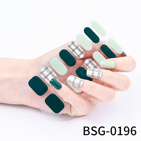 Nail Art Full Cover Nail Stickers MRMJ-YWC0001-BSG-0196-1