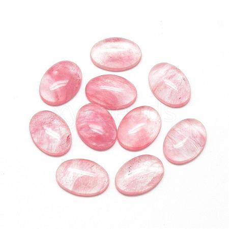 Watermelon Stone Glass Cabochons G-R415-13x18-40-1