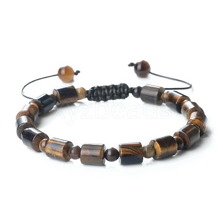 Bohemian Style Natural Tiger Eye Adjustable Braided Bracelets for Women JX4238-1-1