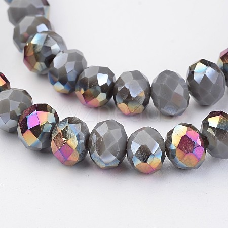 Electroplate Glass Beads Strands EGLA-P018-8mm-H07-1A-1