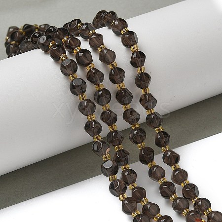 Natural Ice Obsidian Beads Strands G-K387-A09-01-1