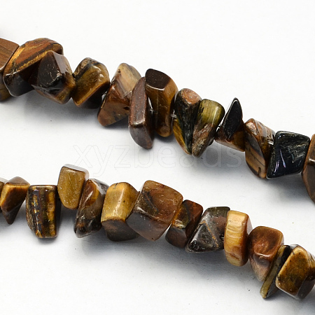 Natural Tiger Eye Stone Bead Strands G-R192-B32-1