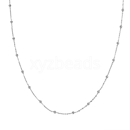 SHEGRACE 925 Sterling Silver Cable Chain Necklaces JN1006A-1