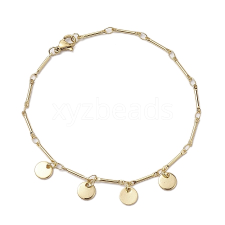 304 Stainless Steel Disc Charm Bracelets BJEW-JB10560-1