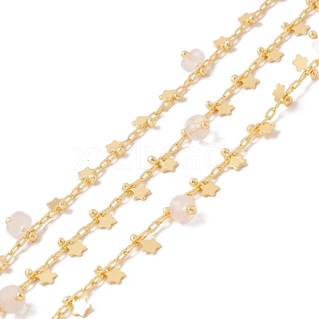 Natural Quartz Crystal Column Beaded Chains CHC-K012-02G-01-1