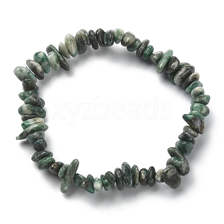 Natural South Africa Jasper Chips Beaded Stretch Bracelets BJEW-JB09476-02-1