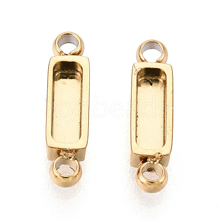304 Stainless Steel Connector Cabochon Settings STAS-N115-32G-1
