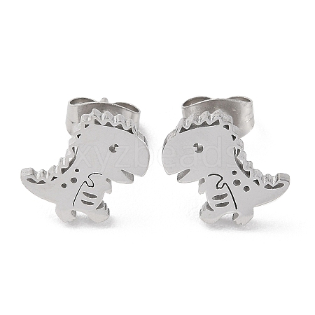 Non-Tarnish 304 Stainless Steel Stud Earrings X-EJEW-B022-06P-1