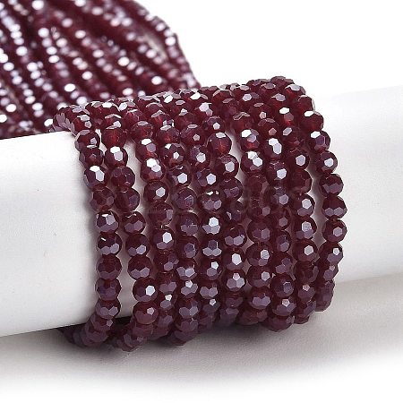 Electroplate Opaque Glass Beads Strands LS-EGLA-A035-P3mm-A02-1