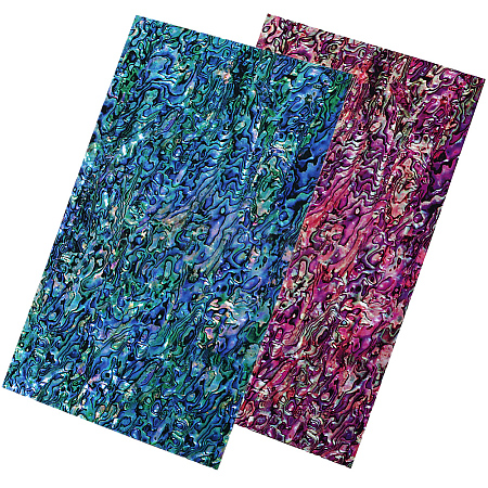 Gorgecraft 2 Sheets 2 Colors Plastic Abalone Shell Paper DIY-GF0007-62-1