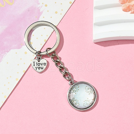 Alloy Glass Keychain KEYC-YW00068-01-1