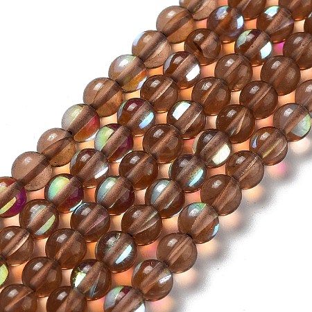 Synthetic Moonstone Beads Strands G-P528-J01-02-1