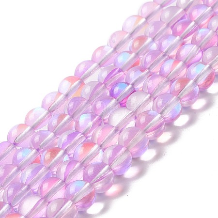 Synthetic Moonstone Beads Strands G-E573-02B-20-1