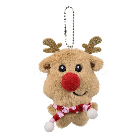 Christmas Theme Cloth Plush Doll Pendant Decorations HJEW-D030-01E-1